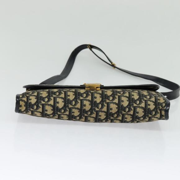 DIOR Trotter Canvas Shoulder Bag Navy Gold - Picture 5 of 16
